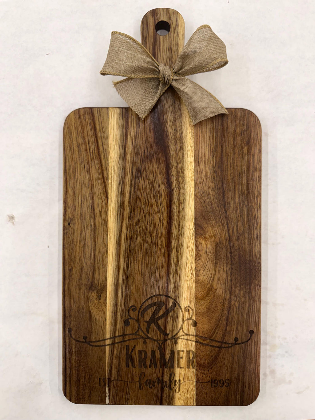 Personalized Charcuterie Board, Custom Engraved Family Name