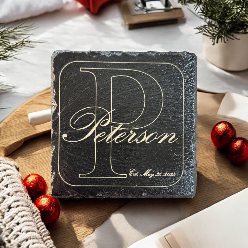 Personalized Slate Coasters, Set of 4