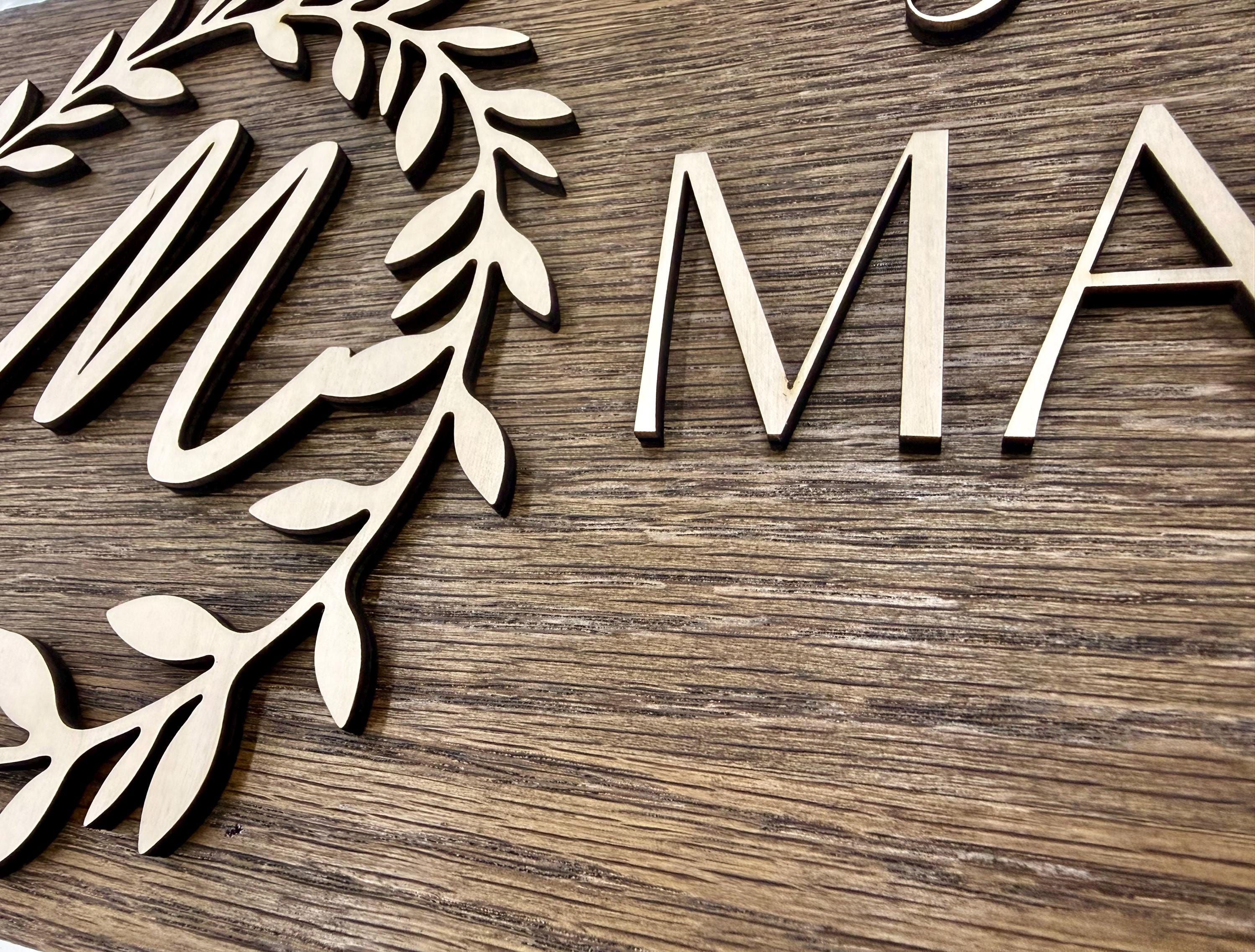 Personalized Couples and Family Name Laurel Wreath Design Sign