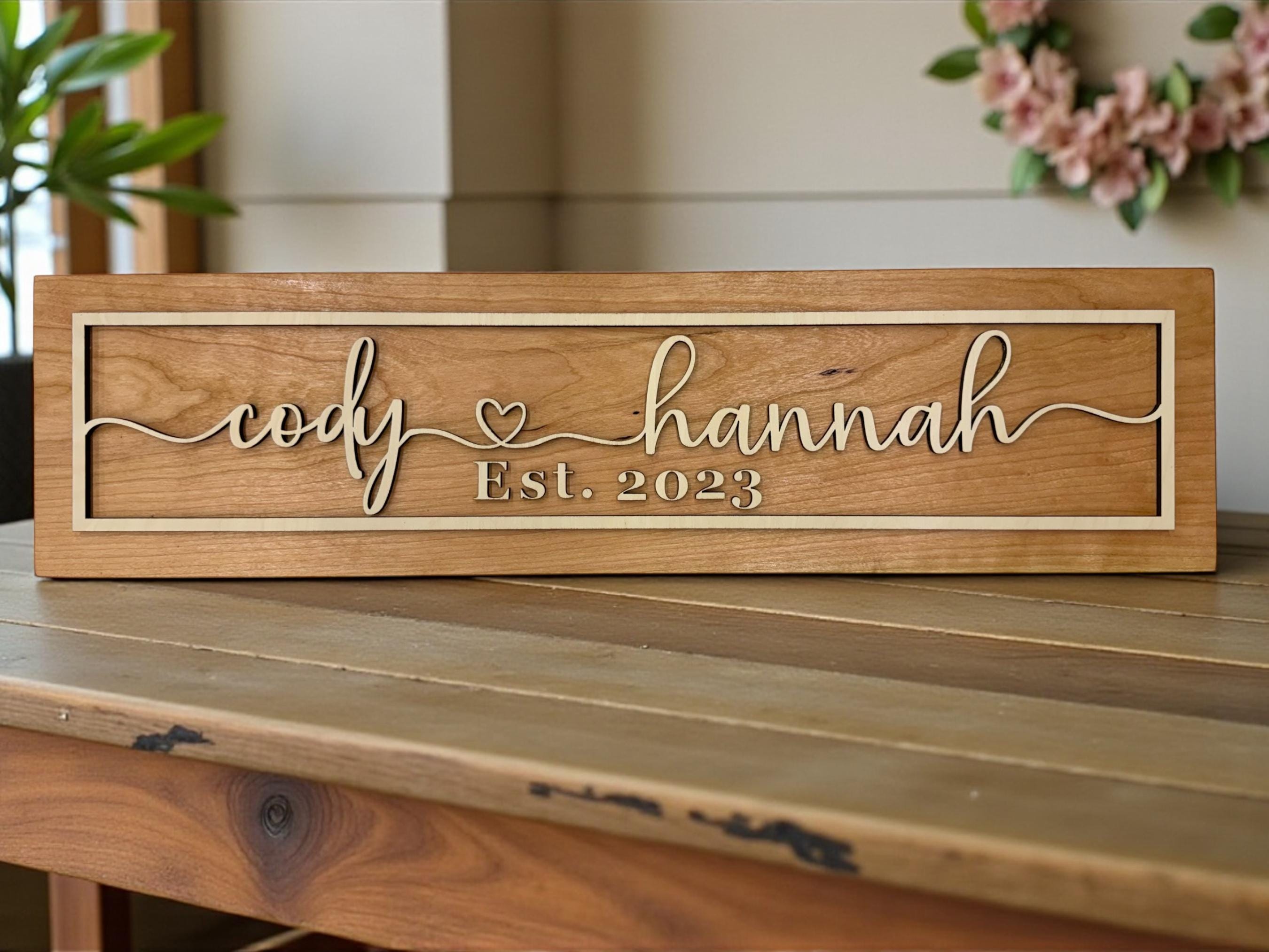 Personalized Couples Name Sign