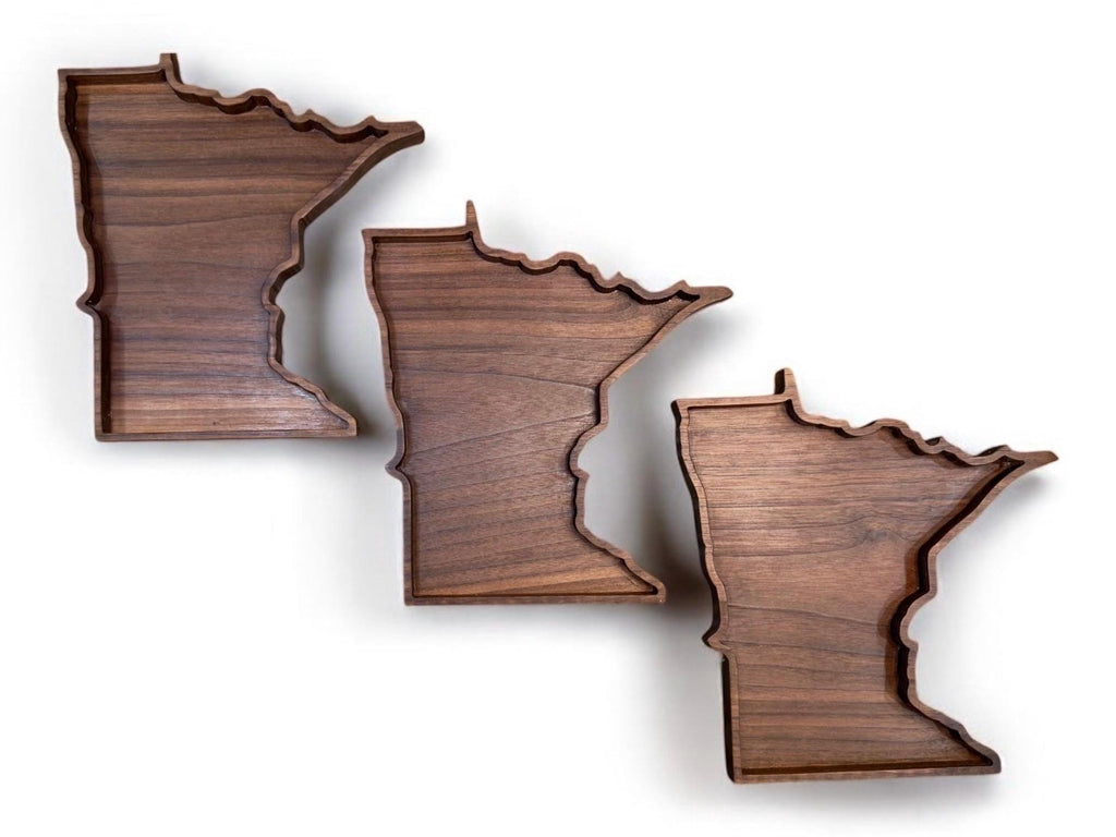 Walnut State Shaped Serving Tray: USA Charcuterie Board