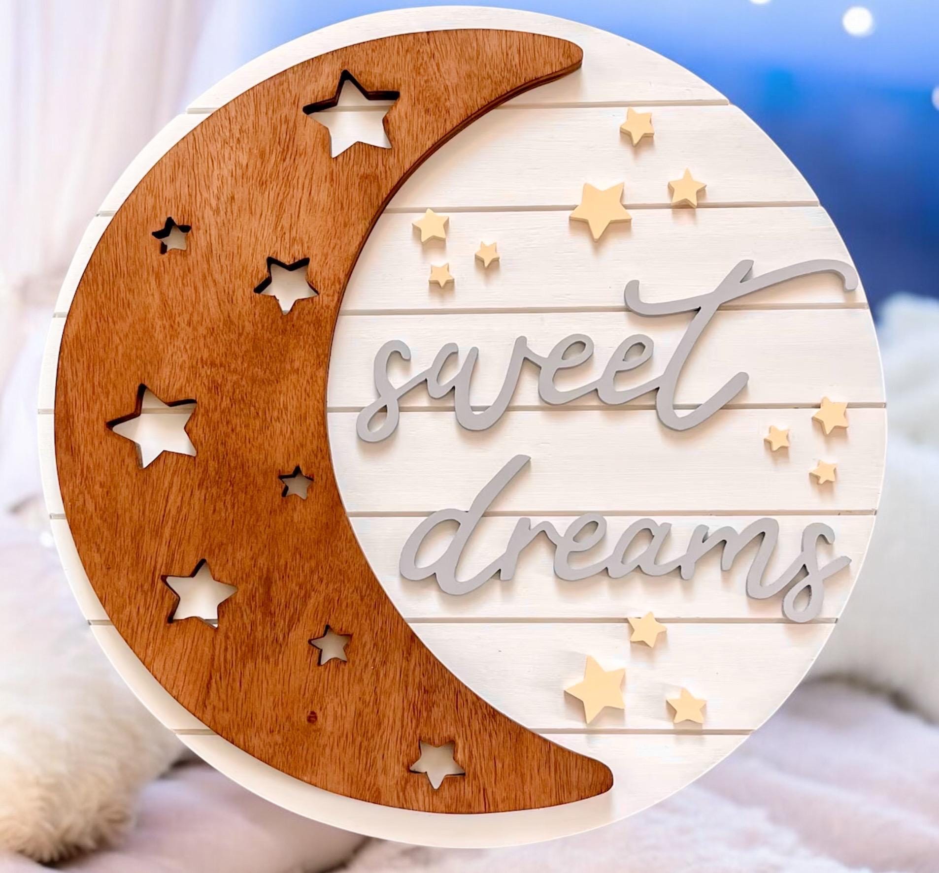 Moon and Stars Theme Nursery Wall Display
