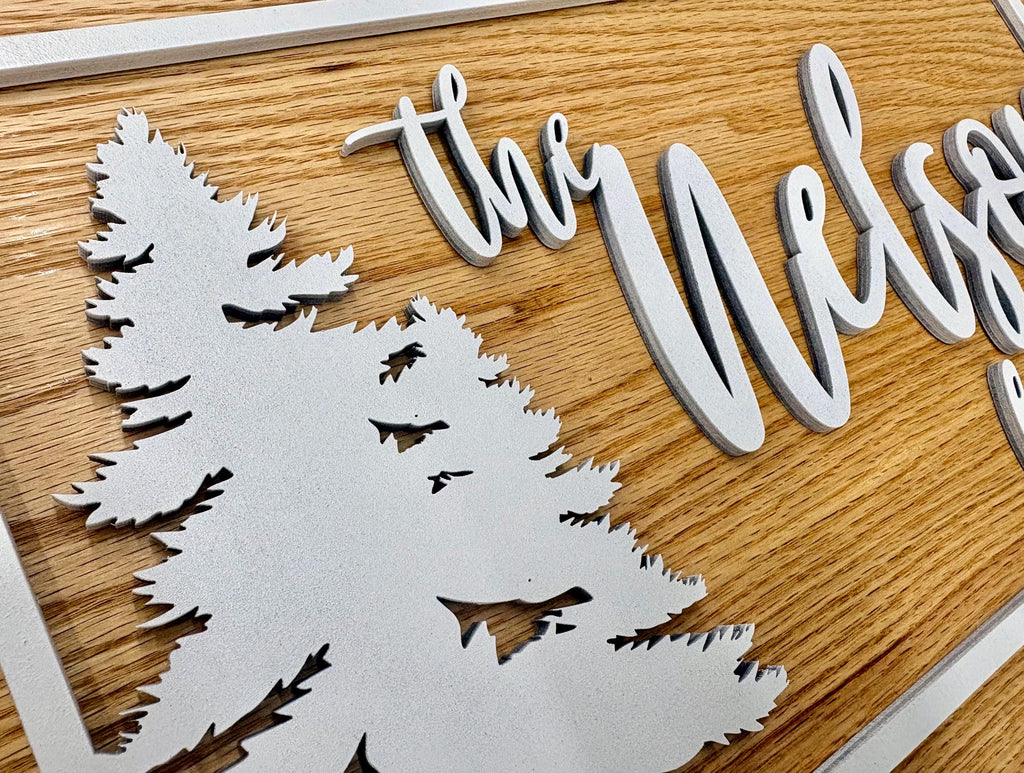 Woodland Themed Family Name Sign