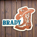 Cowboy or Cowgirl Baby Nursery Name Sign
