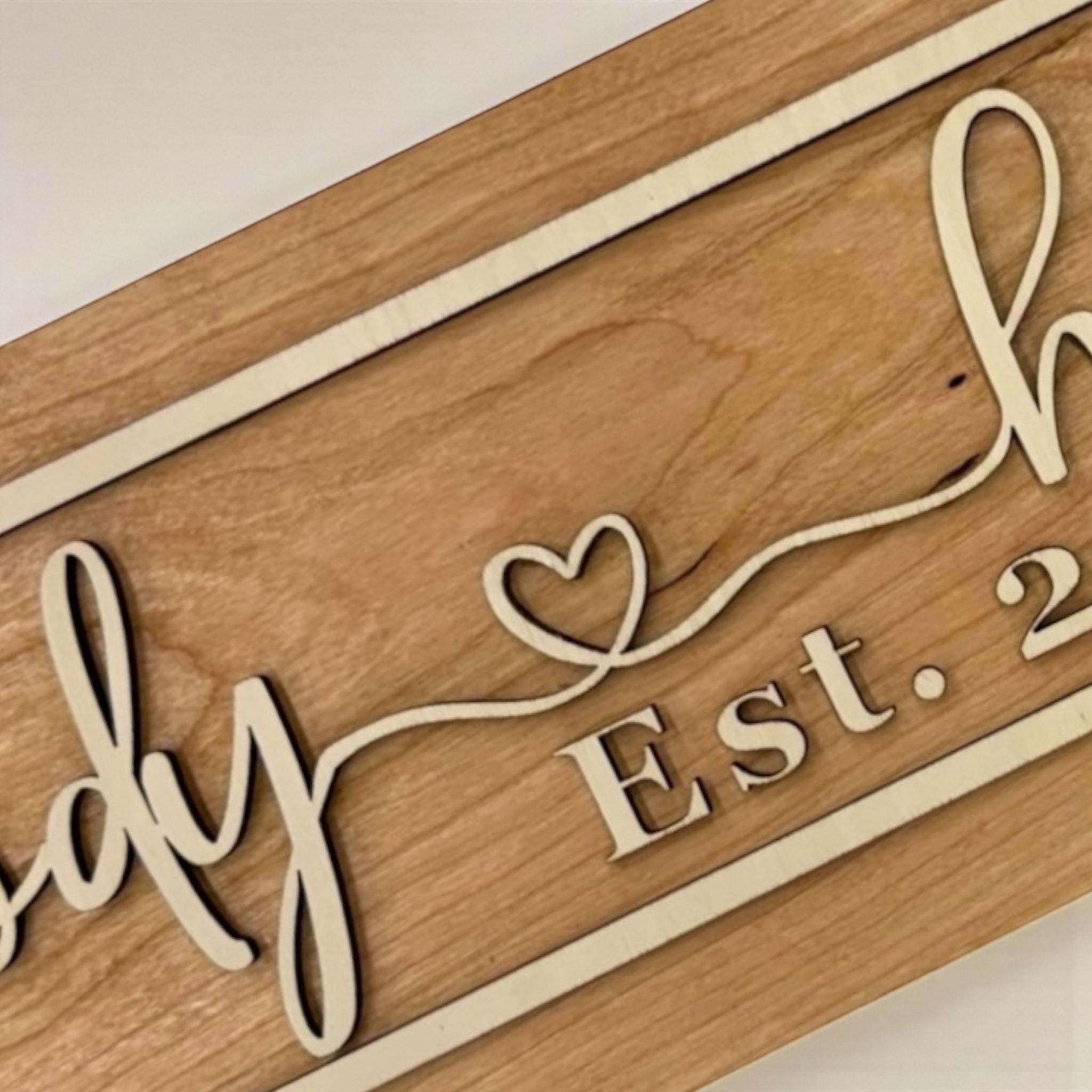Personalized Couples Heart Name Sign