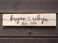 Personalized Couples Name Wood Sign