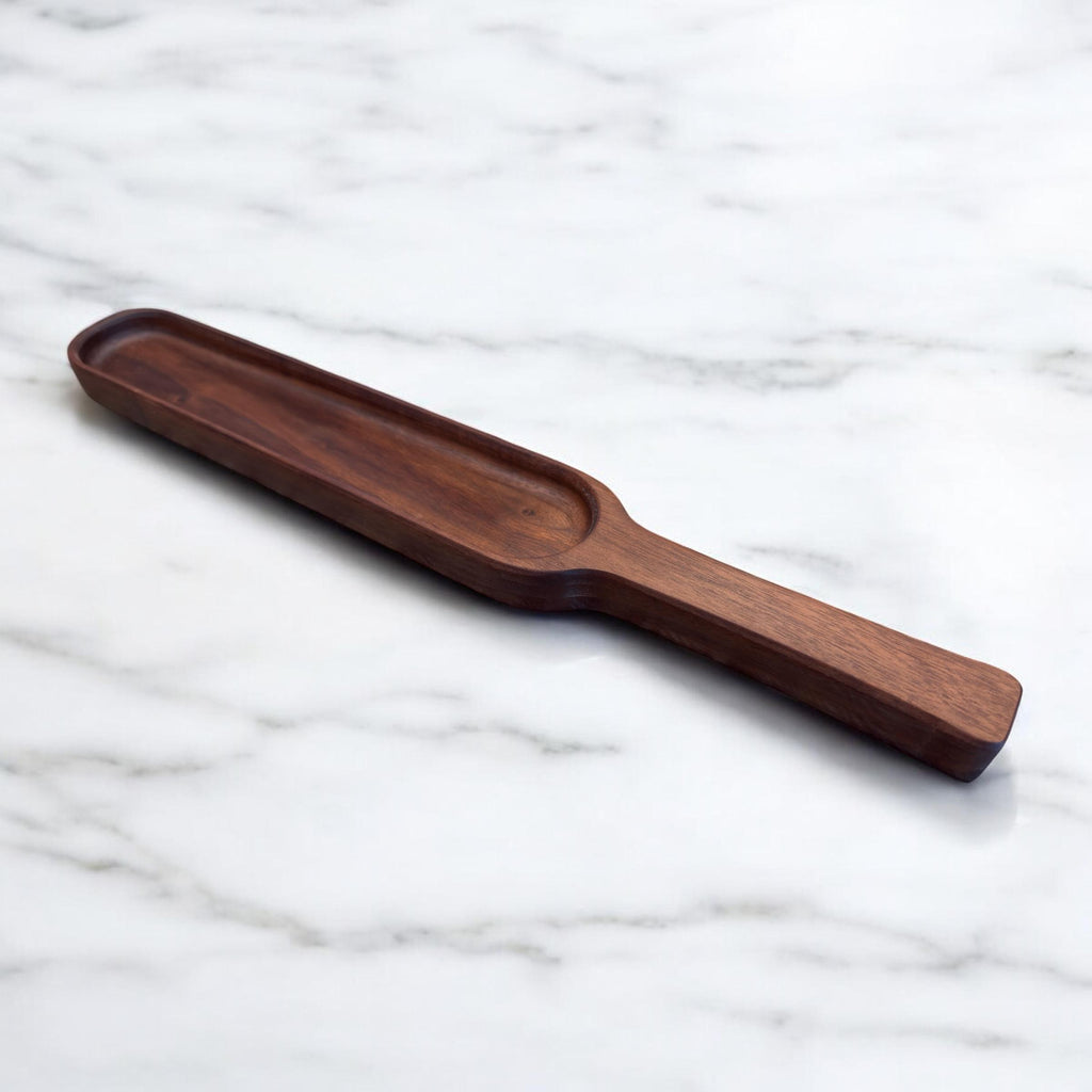 Handcrafted Walnut Serving Tray with Handle: Charcuterie Board