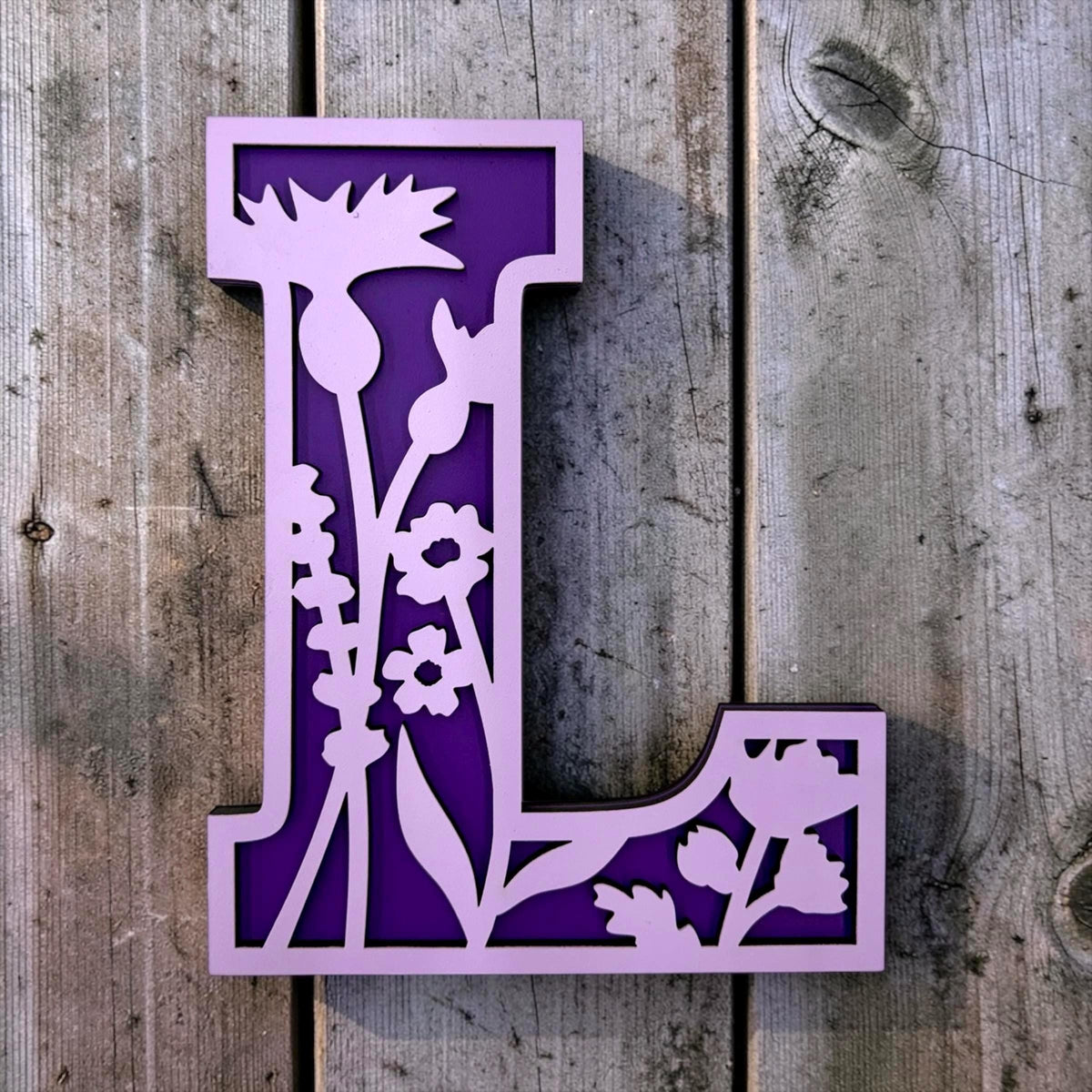Custom Layered Wildflower Letters; 3D Flower Alphabet; Colorful Multi-Layered Wall Art; Child/Nursery Gift; Wedding or Bridal Shower Decor