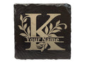Personalized Monogram Square Slate Drink Coasters, Set of 4