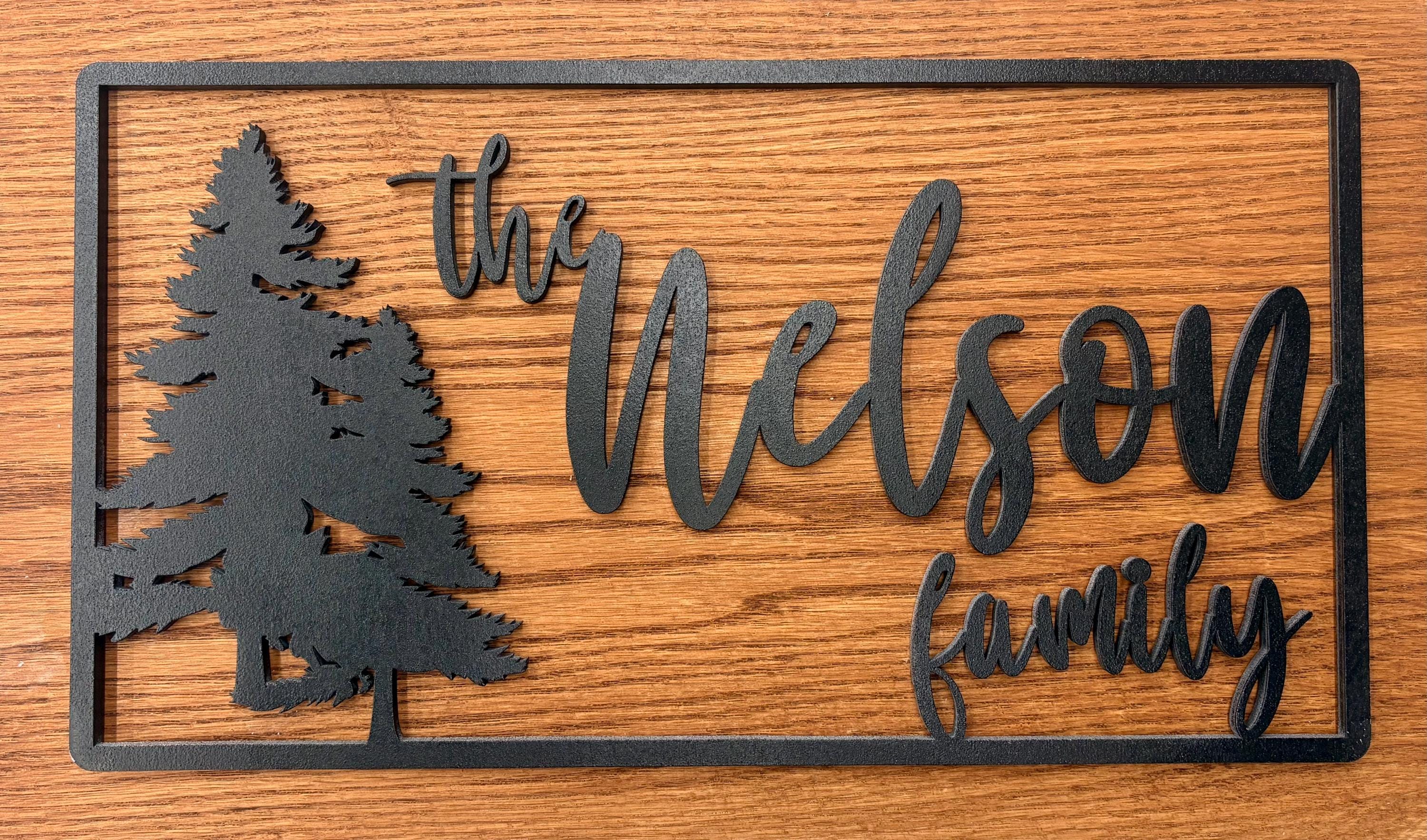 Woodland Themed Family Name Sign