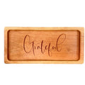 Grateful Engraved Cherry Charcuterie Board/ Rectangle Serving Tray