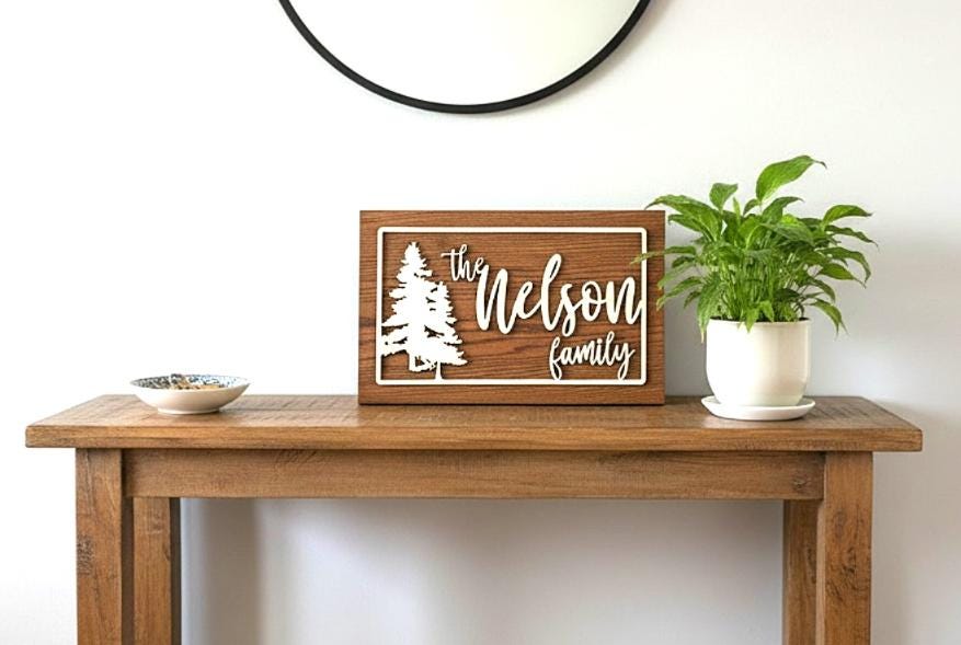 Woodland Themed Family Name Sign