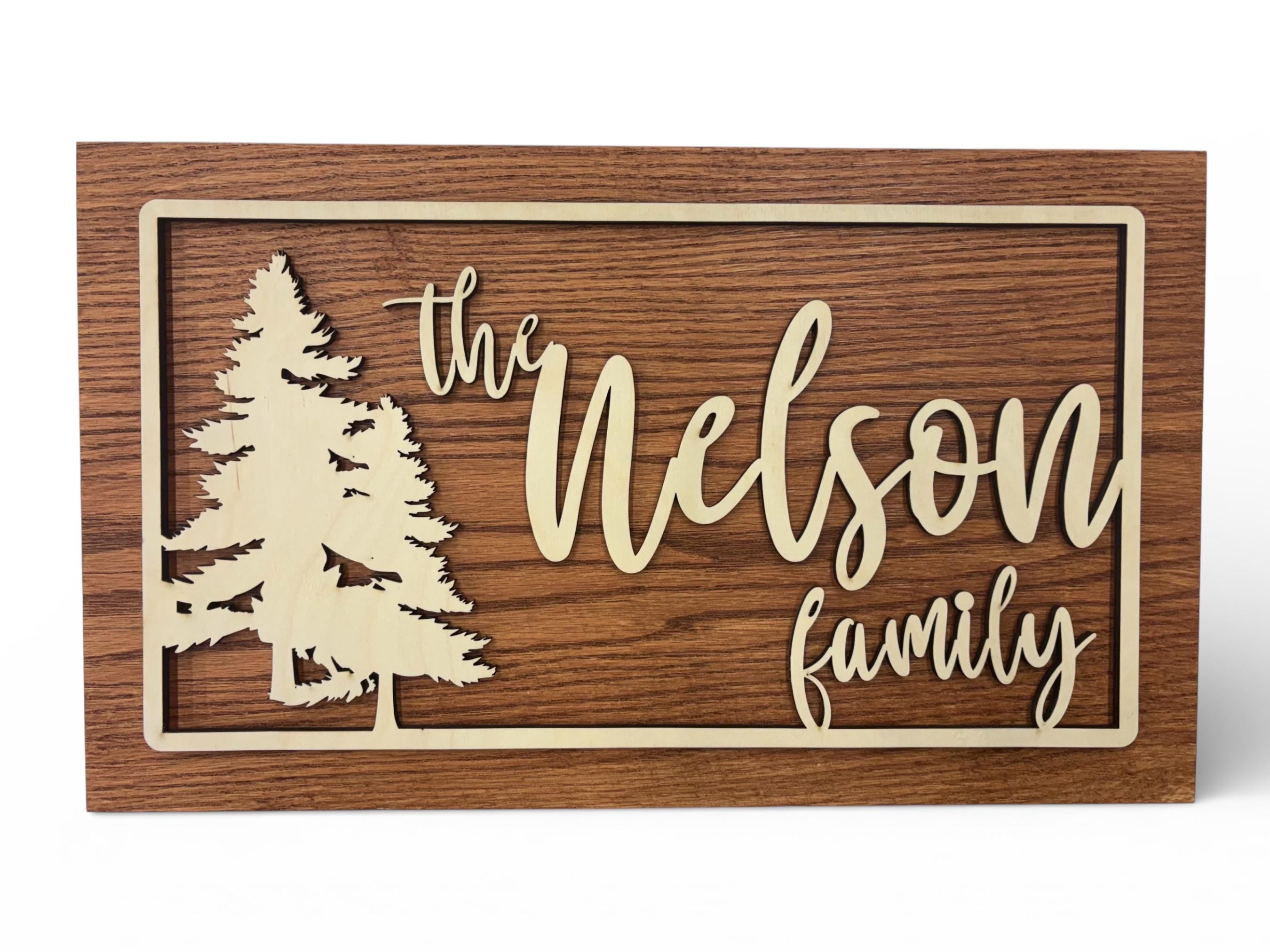 Woodland Themed Family Name Sign