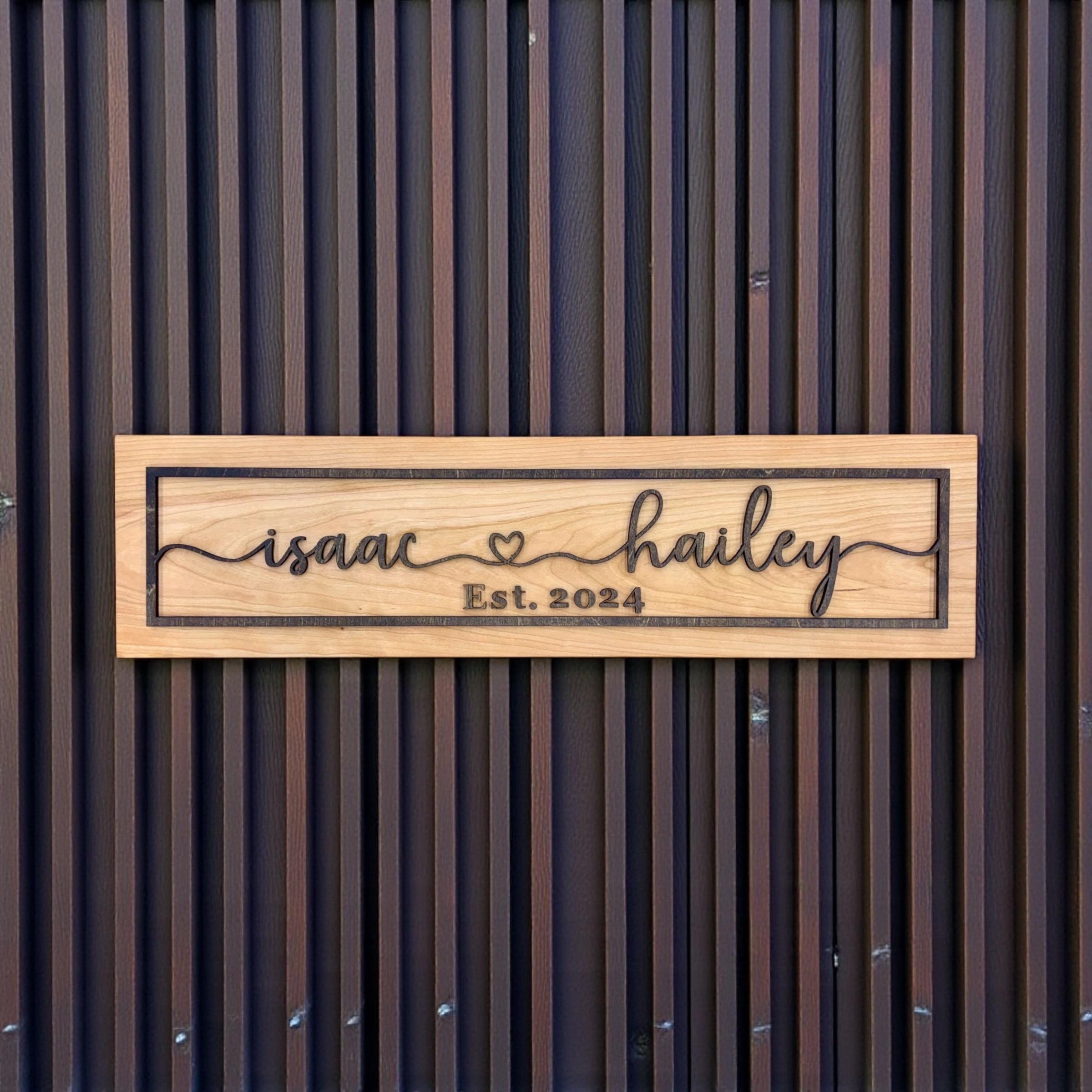 Personalized Couples Name Sign