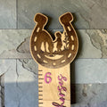 Girl Nursery Growth Chart | 3D Birch Wood Height Chart | Horse Cowgirl Ruler | Personalized Horse Decor | Just a Girl Who Loves Horses