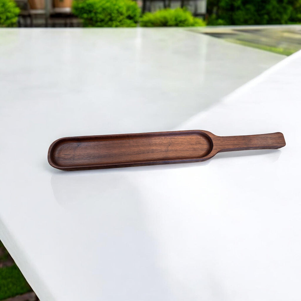 Handcrafted Walnut Serving Tray with Handle: Charcuterie Board