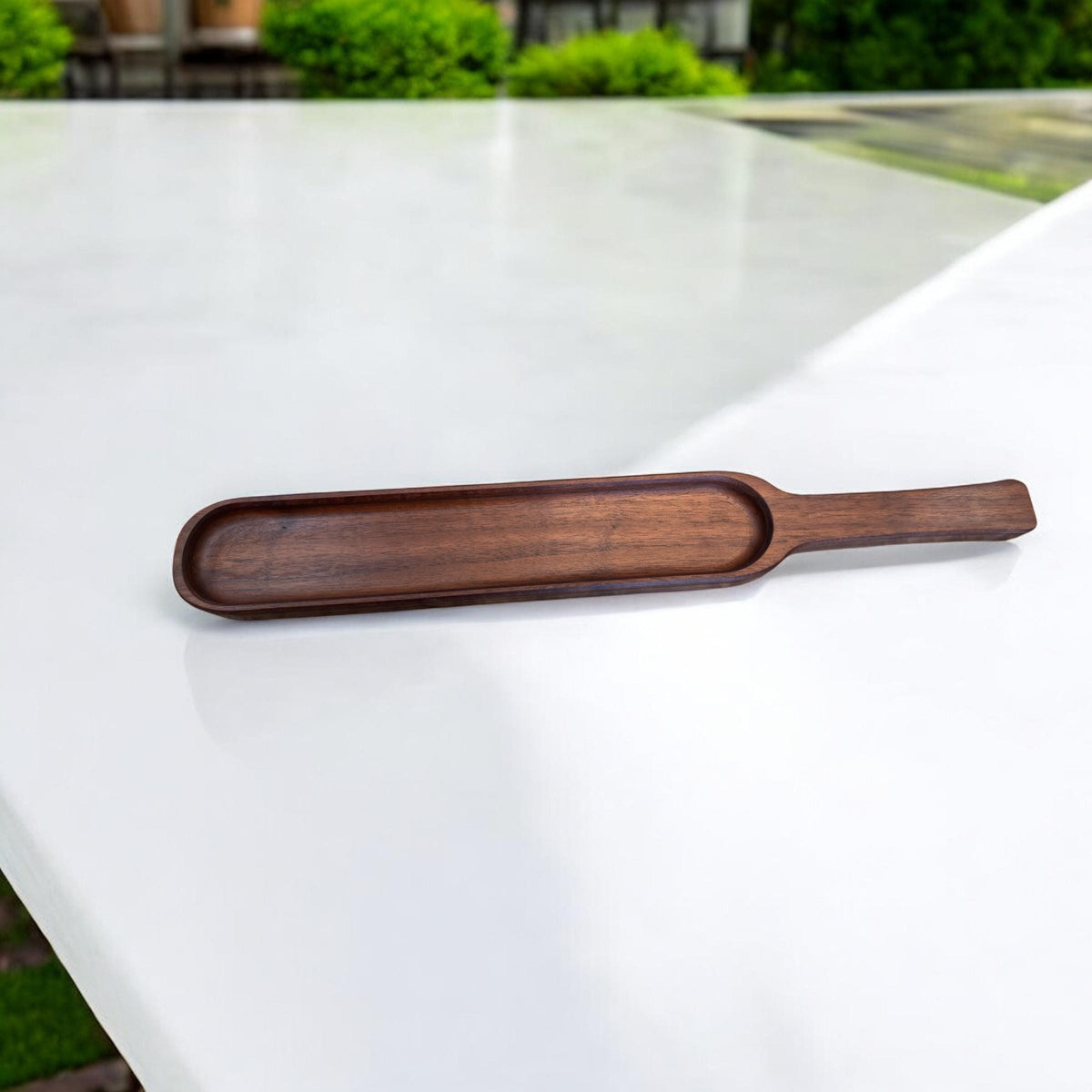 Handcrafted Walnut Serving Tray with Handle: Charcuterie Board