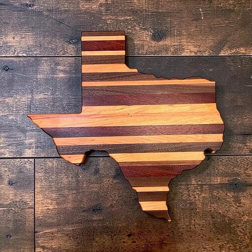 Custom USA State Outline Wood Cutting Board; Handcrafted Maple, Walnut, Cherry Charcuterie; Home Decor Housewarming, Wedding, Birthday Gift