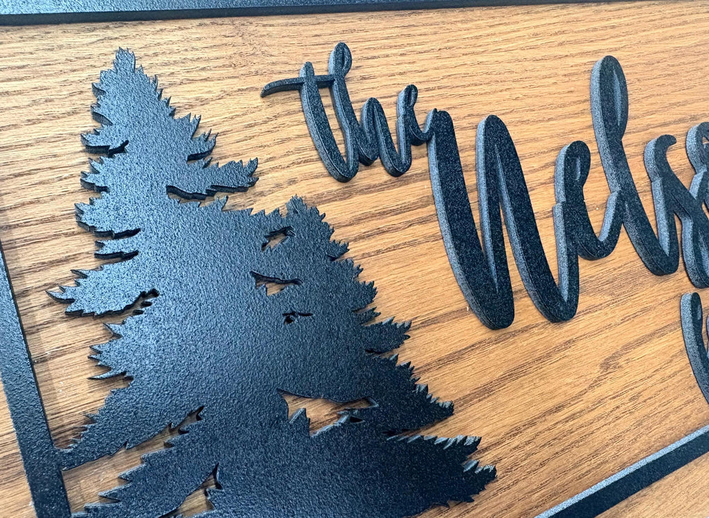 Woodland Themed Family Name Sign