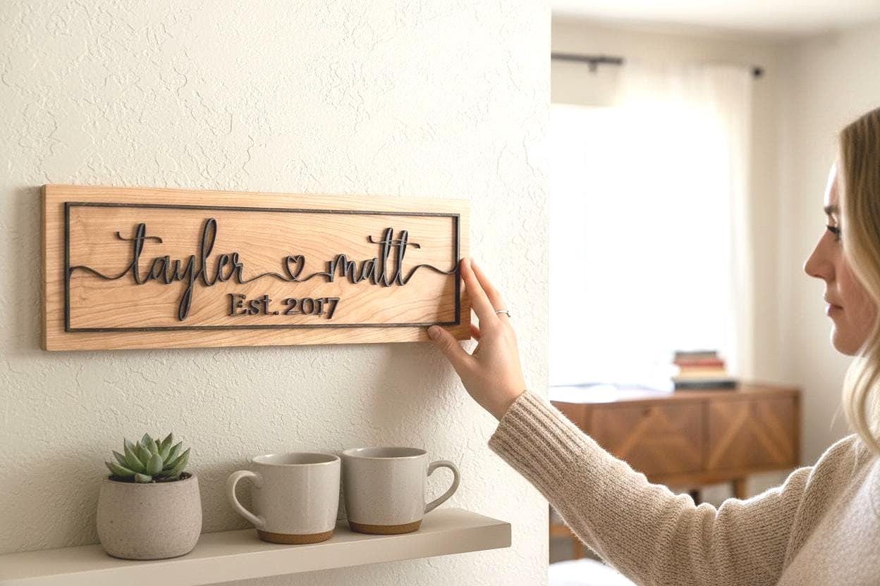 Custom 3D Couples Name Sign