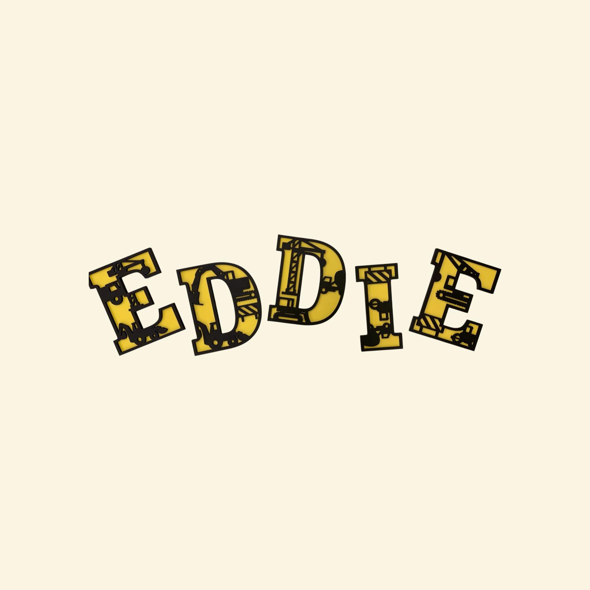 Multi-Layered Construction Equipment Letters; 3D Alphabet; Excavator Crane Dump Truck Kids Wall Art; Personalized Name Sign for Boys Room