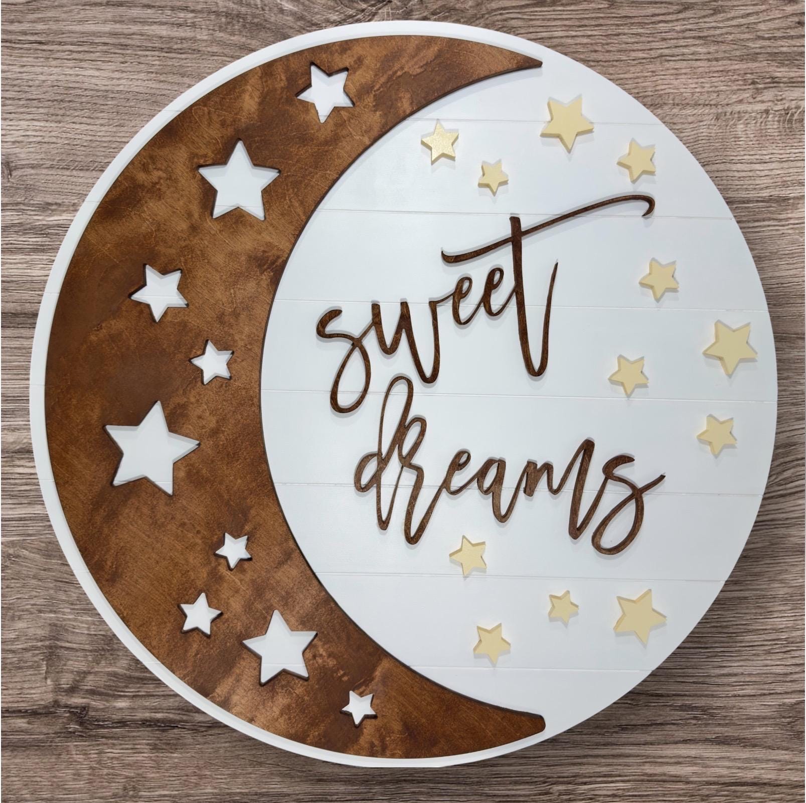 Moon and Stars Theme Nursery Wall Display
