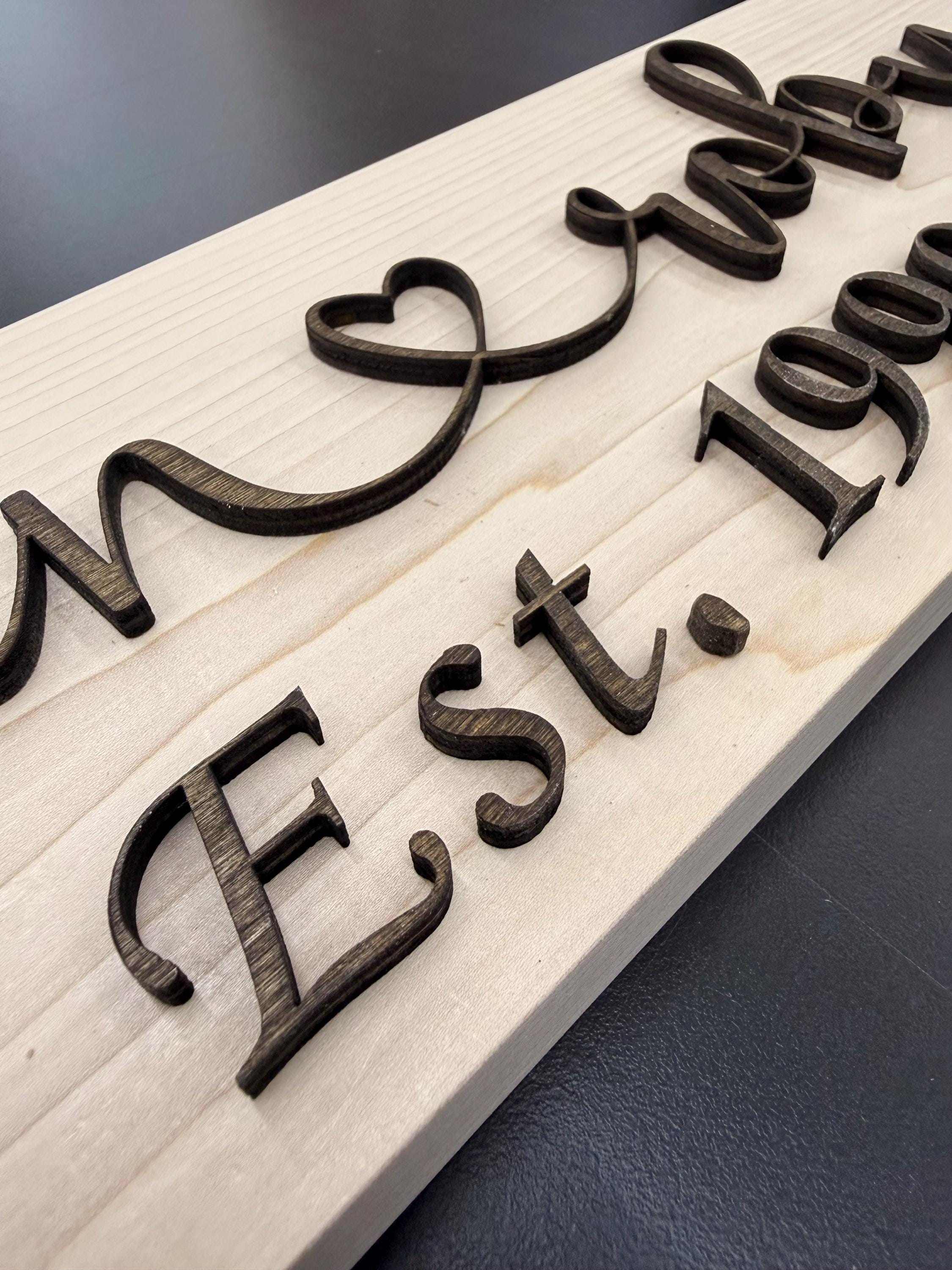Personalized Couples Name Wood Sign