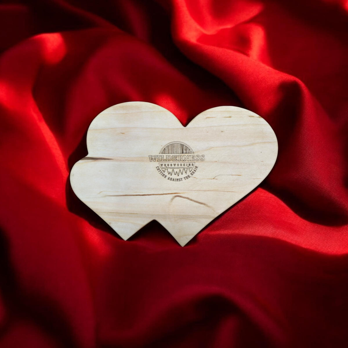 Double Heart Tray Ambrosia Maple