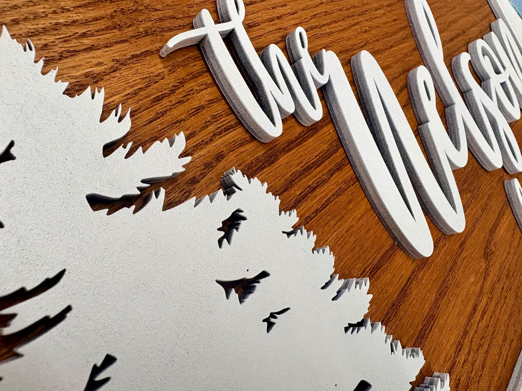 Woodland Themed Family Name Sign