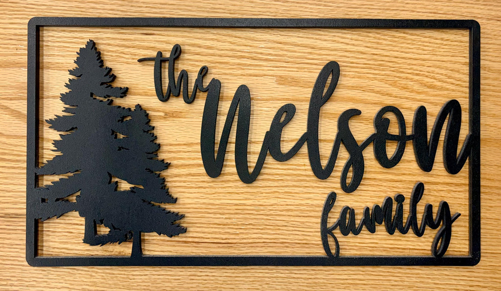 Woodland Themed Family Name Sign