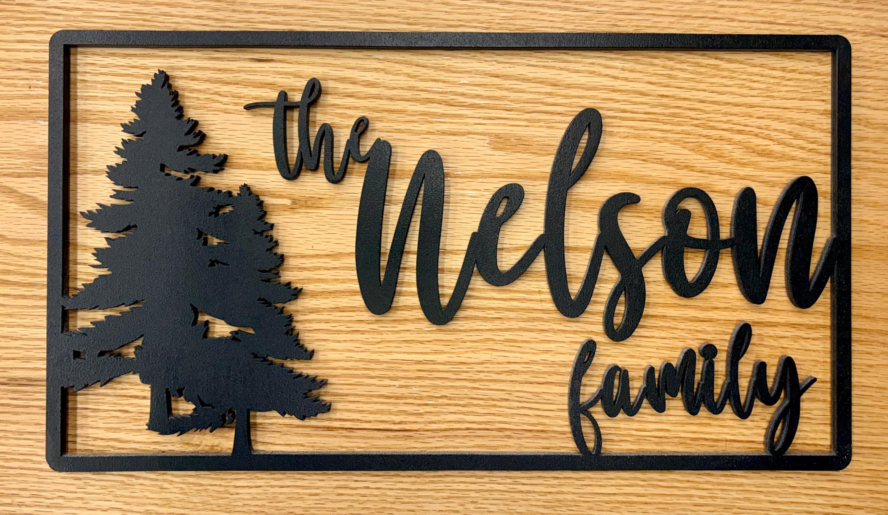 Woodland Themed Family Name Sign