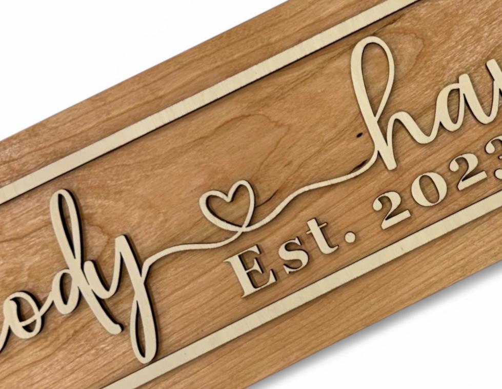 Personalized Couples Name Sign