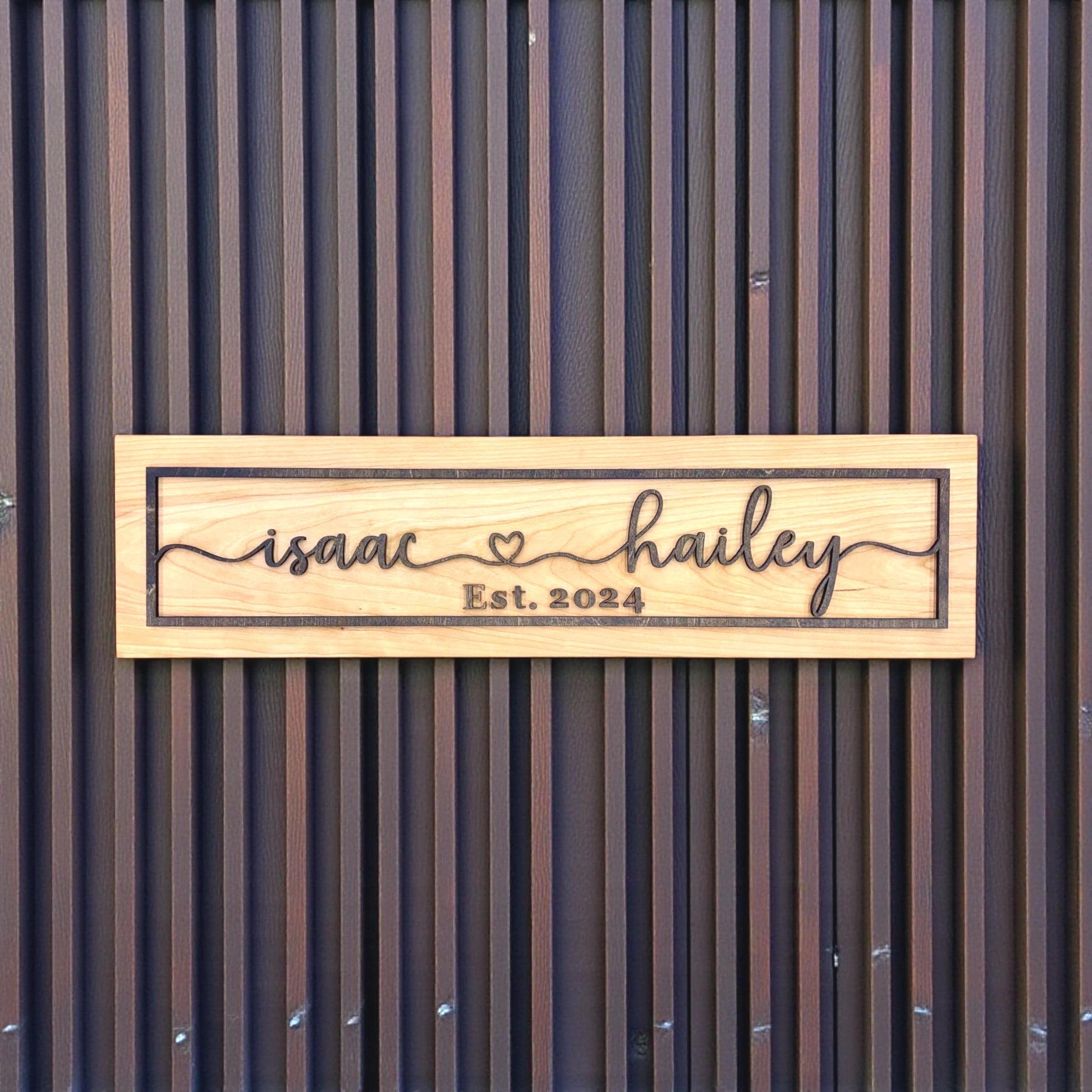 Custom 3D Couples Name Sign