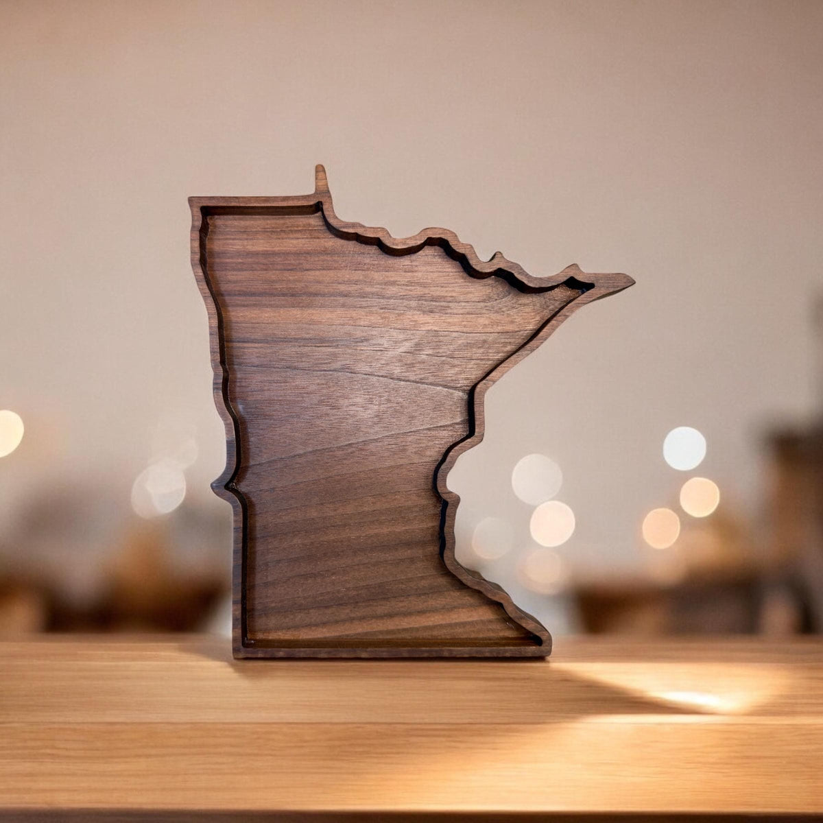 Walnut State Shaped Serving Tray: USA Charcuterie Board