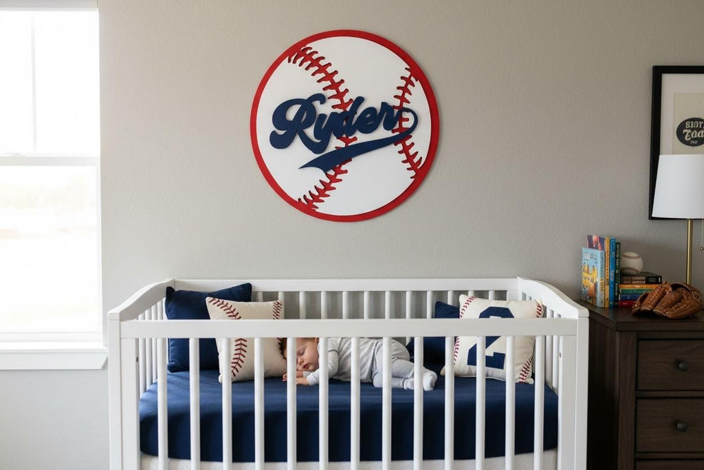 Baby Nursery Sign, Baseball or Softball Theme