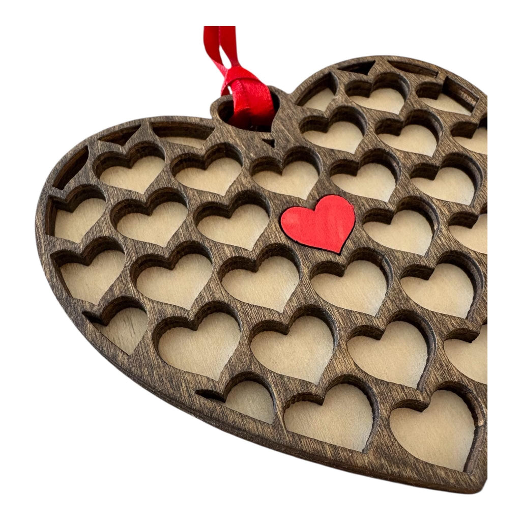 Handmade Wood Heart Ornament