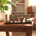 Layered Wooden Love Decor, Romantic Shelf Sign