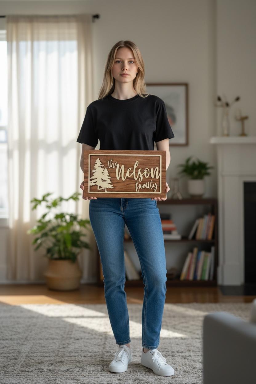 Woodland Themed Family Name Sign