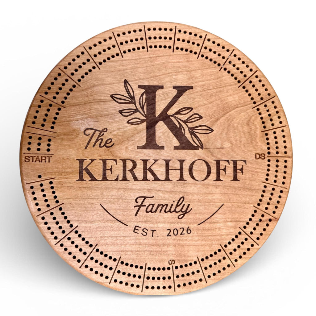 Personalized Cribbage Board/Custom Family Name Designs
