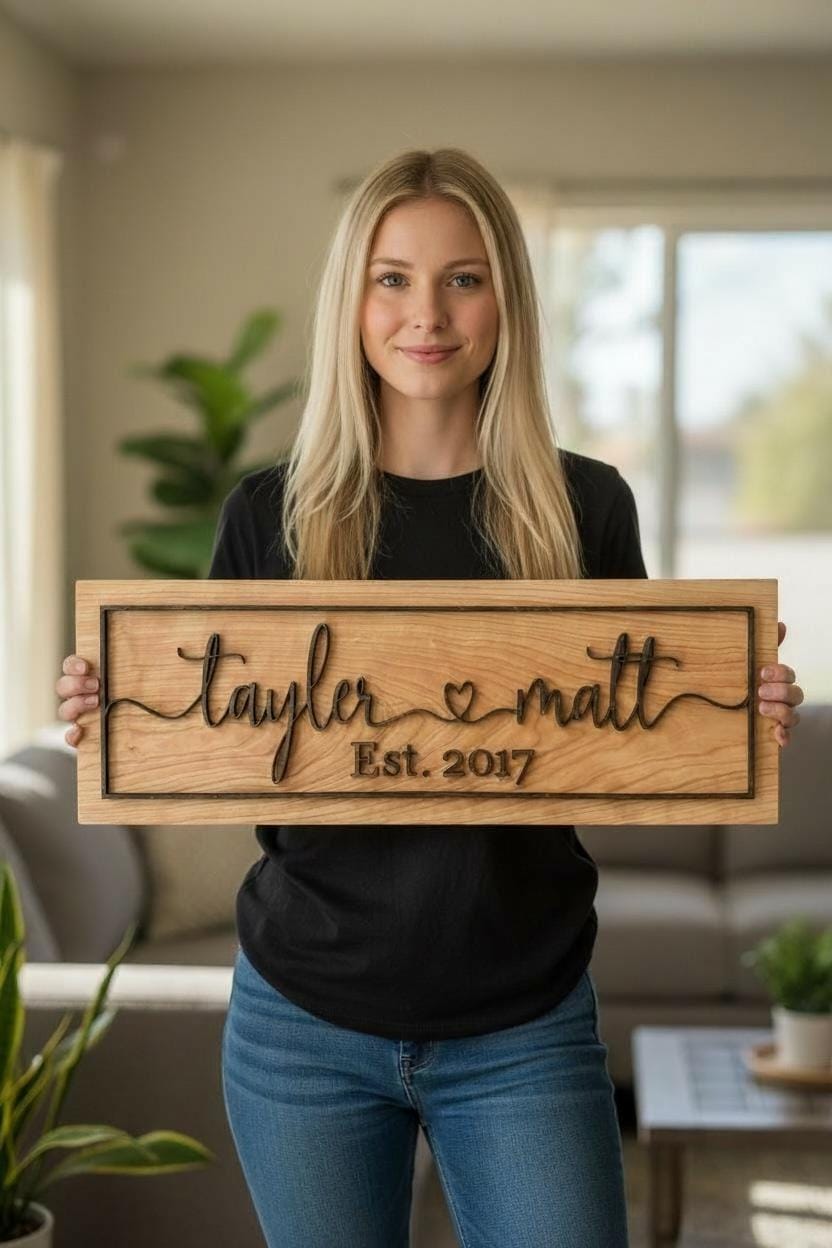 Personalized Couples Name Sign