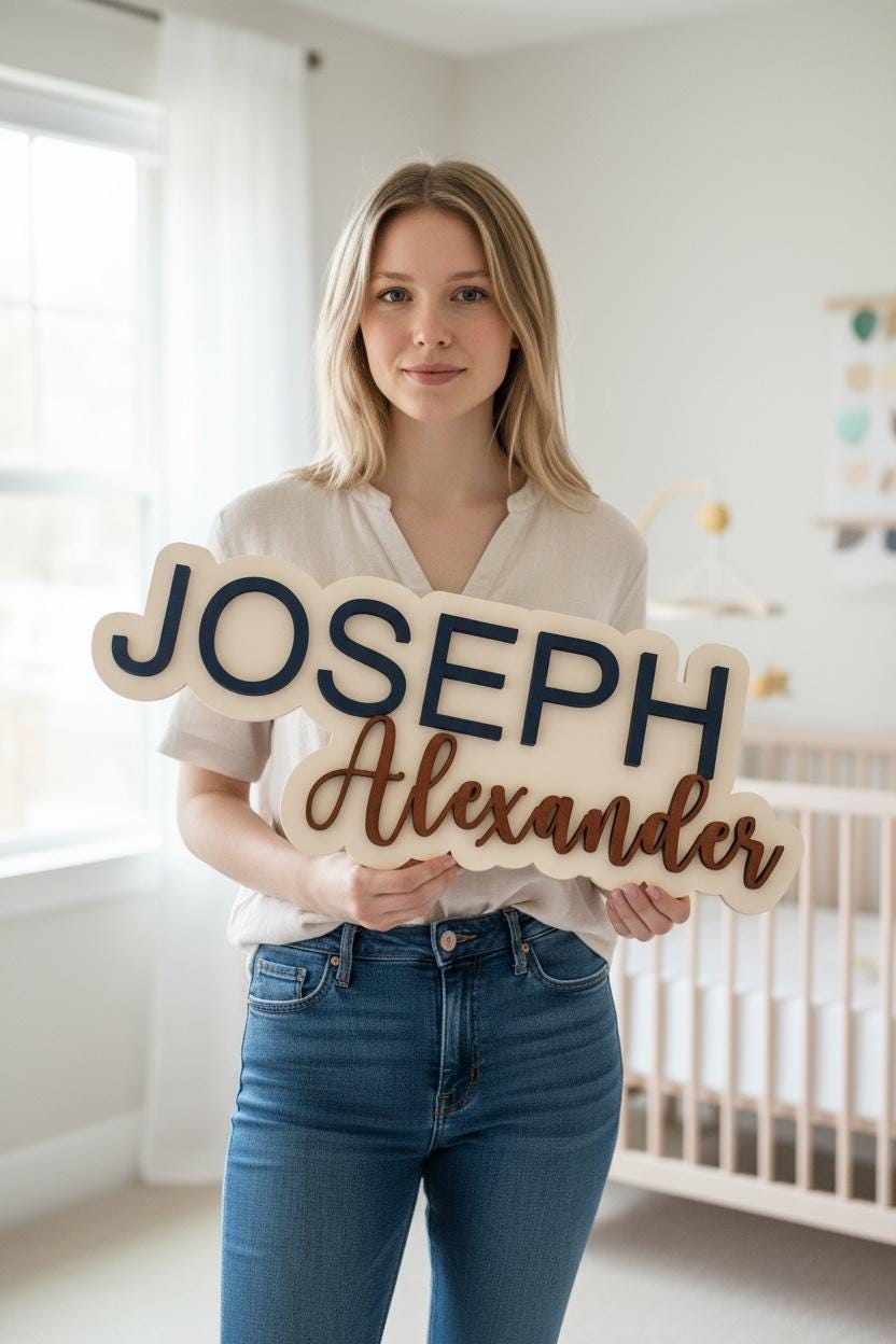 Custom Layered Nursery Name Sign