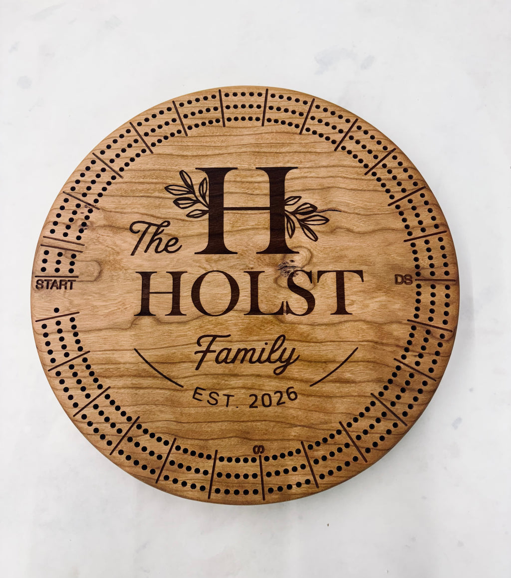 Custom Cribbage Board With Peg Storage