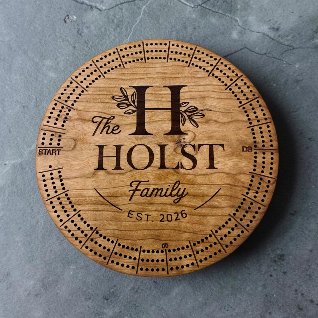 Custom Cribbage Board With Peg Storage