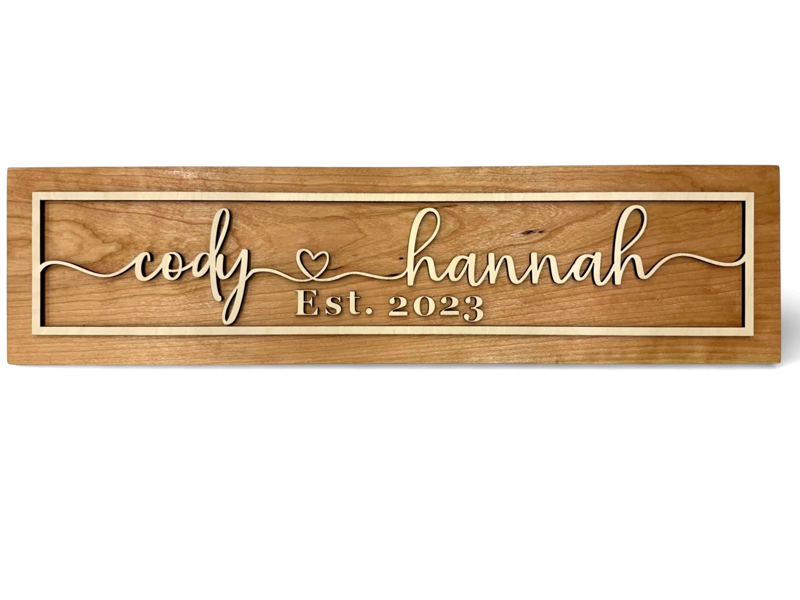 Custom 3D Couples Name Sign