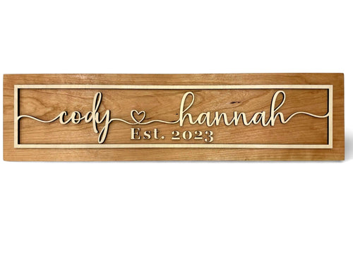Custom 3D Couples Name Sign