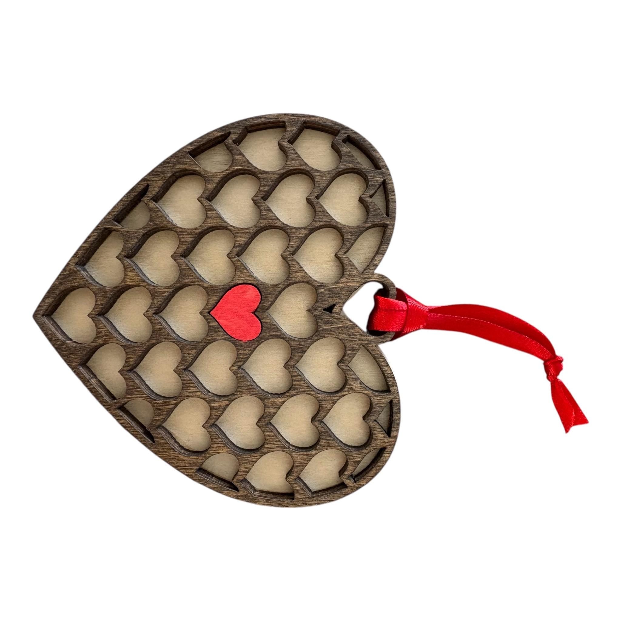 Handmade Wood Heart Ornament