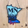 Minnesota Loon Love Sign; 3D Lake Nature Scene; Housewarming, Birthday, Wedding Gift, Outdoor Sign for Camper; Multi-Layer Up North Decor