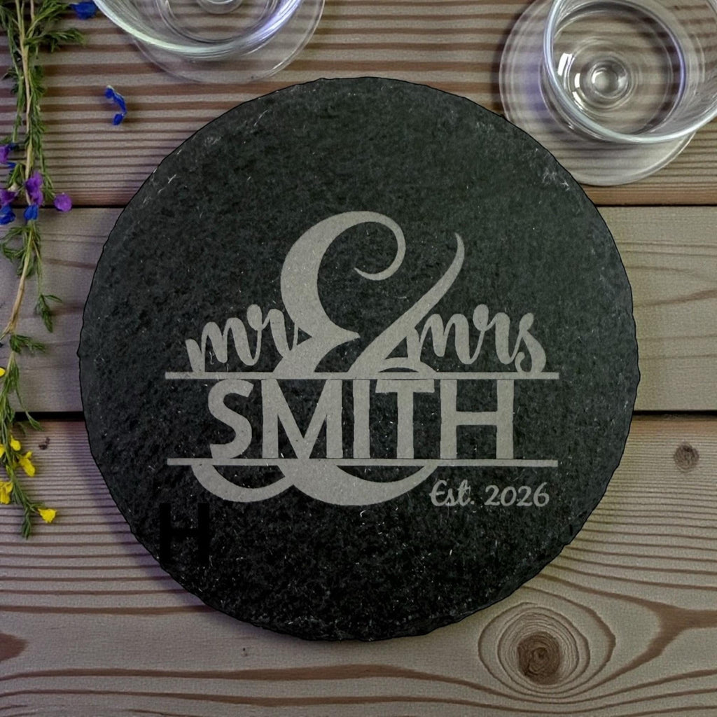 Personalized Engraved Slate Coaster