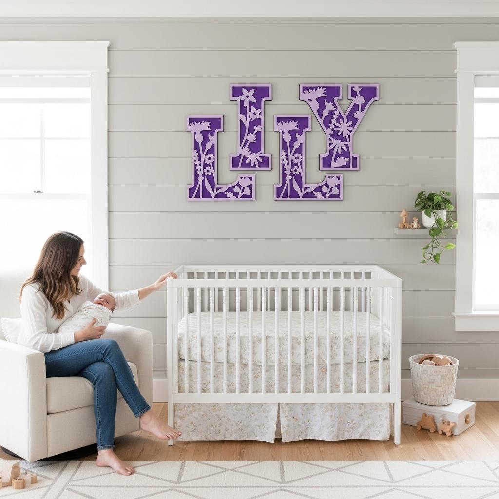 Custom Layered Wildflower Letters; 3D Flower Alphabet; Colorful Multi-Layered Wall Art; Child/Nursery Gift; Wedding or Bridal Shower Decor