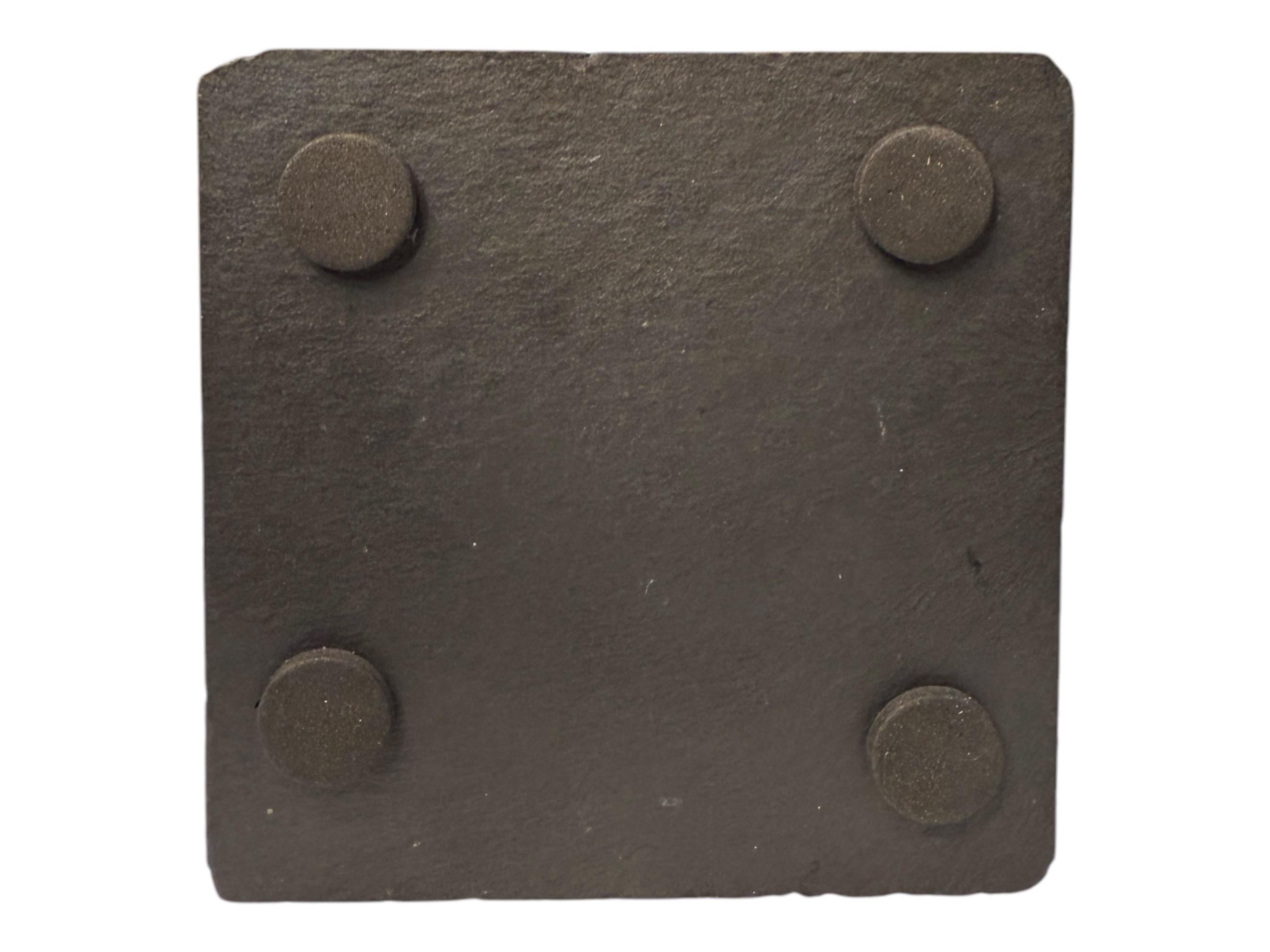 Personalized Monogram Square Slate Drink Coasters, Set of 4
